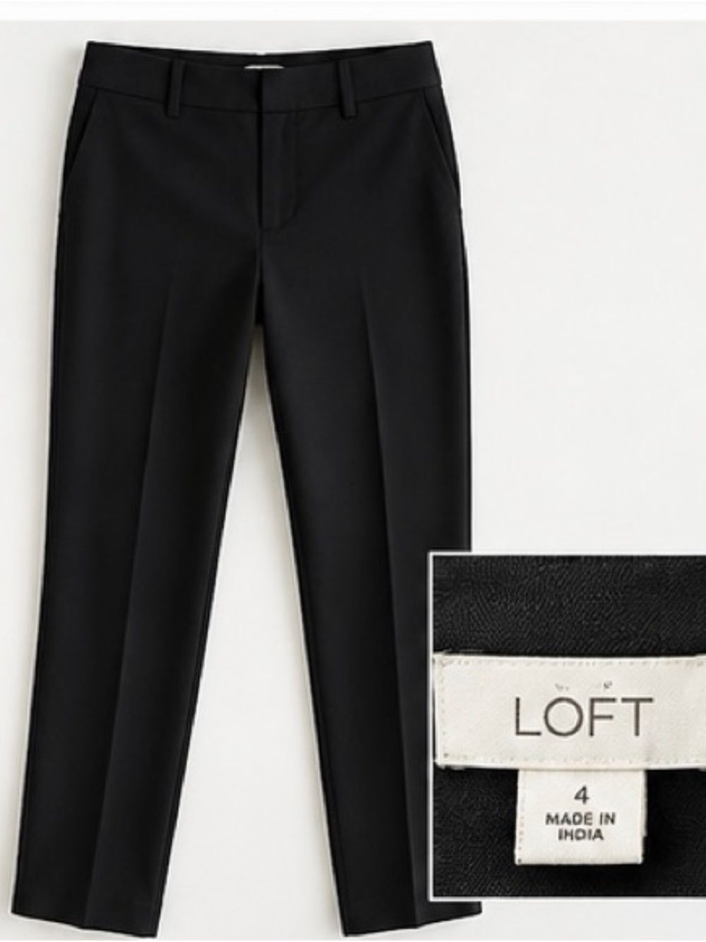 LOFT Black Flat-Front Men’s Dress Shorts